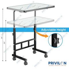Multi-Purpose Laptop Table, Study Table| Heavy Duty Bed Table| Adjustable for Height, Portable for Office, Work Form Home | DIY Table, Easy to Asembl(Black Ajustable)