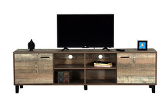 DeckUp Soneva Engineered Wood TV Unit (Wotan Oak & White, Matte Finish)