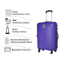 Safari Thorium Neo 8 Wheels Spinner Set of 3 Trolley Bags, Hard Case Polycarbonate, 360° Wheeling Carry on & Check-in Luggage for Men & Women, Suitcase for Travel, Trolley Bags for Travel, Dusk Green