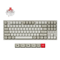 Keychron C1 Pro 8K Wired Custom Keyboard, RGB Backlit, Silent Red Switch