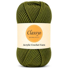Classyo Acrylic Yarn for Crocheting (100gms x 1 Ball, 4ply) | Soft Wool Crochet Thread | Acrylic Hand Knitting Yarn | Wool for Crochet | For Sweater, Scarf, Hat, Baby Clothes, Purse, Gift Bags and DIY Crafts (Butter, Pack of 1)
