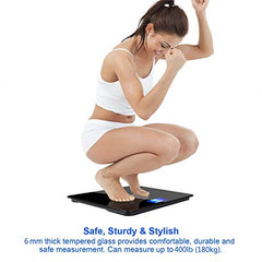 BMI Smart Digital Weighing Scale for Body Weight, Rechargeable Bathroom Scale With Body Fat Measurement - Gripit Advanced Smart Scale (Grayish Green)
