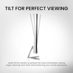 FRONTECH Ultima Series 24 Inch Curved LED Monitor, Refresh Rate 100Hz, 3500R Curve, Full HD 1080p, Built in Speaker, Bezel Less Design, HDMI & VGA Ports, 3 Years Warranty (MON-0088, White)