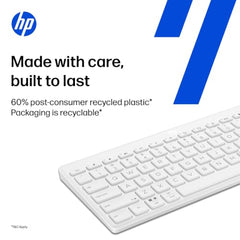 HP 350 Compact Multi-Device Bluetooth Wireless Keyboard; Spill Resistant; Swift Pair; OS Auto-Detection, LED Indicator, Battery Life Up to 24 Months, 3 Years Warranty