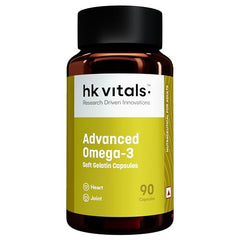 hk vitals Omega 3, 60 Fish Oil Capsules + Multivitamin, 60 Tablets | 1000mg Omega 3 with 180mg EPA and 120mg DHA | For Brain, Heart, and Joints Health