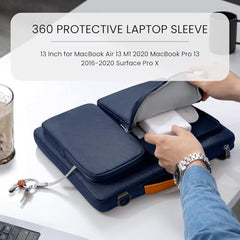 MOCA 360 Protective Laptop Sleeve 13.3 14 Inch for MacBook Pro 14 M1 Pro M1 Max 2021 A2442 Surface Laptop Studio Surface Book 3 2 ASUS VivoBook ZenBook Slim Case (13.3-14 Inch,Black)