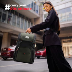 HARISSONS RHINO Laptop Backpack | 30L | Fits 15.6” Laptop | 420D PU-Coated Polyester & Vegan Leather | Office, Commute & Travel | Laptop Protection, Trolley Sleeve, Organizer (Grey)