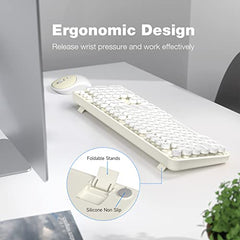 MOFII Wireless Keyboard and Mouse Combo, Full Size, 2.4GHz, Windows, Purple