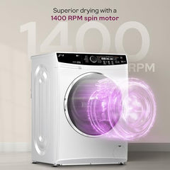 Godrej 9 Kg 5 Star with 5 Years Comprehensive Warranty, Steam Wash, Digi Inverter Motor, 1400 RPM Spin Motor, Fully Automatic Front Load Washing Machine (WFEON ZUS 9014 5.0 IDCRM GLWH, Glacial White)