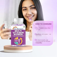 Dr. Morepen Multivitamin Tabs For Women | Energy & Immunity Booster Supplement | 60 Tabs Pack Of 2