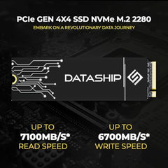 Starkway® DATASHIP™ 8TB NVMe PCIe Gen4x4 M.2 2280 SSD, Up to 7100 MB/s Read Speed Internal Solid State Drive