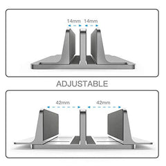 Techzere Adjustable Aluminium Vertical Laptop Stand, Black