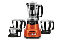 Panasonic Heavy Duty Mixer Grinder For Kitchen MX-AV425 (Sunstone Orange) Elements Series Powerful 1500W (MMLW) 4 Jar (Three-304 Stainless Steel & 1Juicer Extractor Jar) | 5 Years Motor Warranty