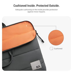 DailyObjects Stria Pro Laptop Bag with Handle| Recycled Durable Polyester | Compatible with Laptop/MacBook Air/Pro Upto 15 Inch| Water Resistant|Padded Compartment with Zip Closure -Black