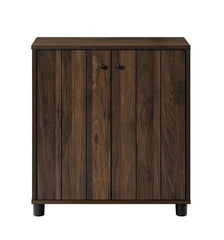 DeckUp Mia 2-Door Shoe Rack (Walnut, Matte Finish)