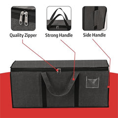 Kuber Industries 2 Pcs Blankets/Clothes Storage Bag | Heavy Duty Nylon 1680 Denier Underbed Storage Bag | Moving Bags with Strong Handle | Moisture Proof | Red & Blue