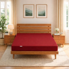 MY ARMOR Waterproof Mattress Protector King Size, 78x72, 6.5x6 feet, Double Bed Protector Sheet Cover, Breathable and Hypoallergenic Ultra Soft Fitted Terry Cotton Feel Fabric, Elastic Skirting, Grey