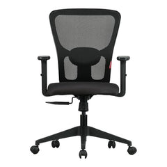 Featherlite ''Astro'' Mesh Home & Office Ergonomic Chair with, Adjustable Lumbar Support, Adjustable Armrest & DIY (High Back, Black)