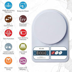 RS CREATIONS Weighing scale, Weight Machine for Kitchen, Kitchen Weighing Scale, Food Weighing Scale, Multipurpose Portable Electronic Digital Weighing Scale Weight Machine