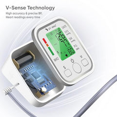 DR VAKU® BP Monitor Fully Automatic Blood Pressure Machine to Check Digital Accurate Level for Home Monitoring Device with Talking Function,Large Display + Cuff Kit Best Accurate Apparatus Measurement with 20w PD QC Adapter- White