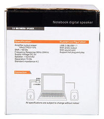 PremiumAV 2.0 USB Powered Speakers (Black) ‚ Compact Desktop Audio, Plug & Play, Compatible with Laptop, PC, Tablet, Smartphone, Home & Office Use