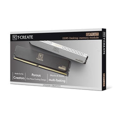 TEAMGROUP T-Create Expert Overclocking 10L CL42 DDR5 128GB Kit (2 x 64GB) 6400MHz (PC5-51200) Intel XMP 3.0 & AMD Expo Compatible Desktop Memory Module Ram White - CTCWD5128G6400HC42CDC01