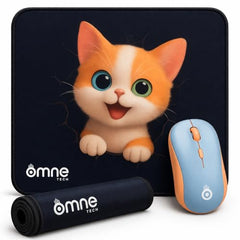 omne TECH Mousepad for Desk | Smooth Waterproof Surface, Anti-Slip Rubber Base, Durable & Comfortable Mouse Pad for Office, Laptop & Computer (Abstract Leaf Patten)