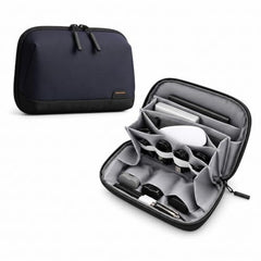Birch & Co. Travel Organizer Pouch - Gadgets, Cable and Travel Accessories Organisers with Multiple Compartments, Zipper Pocket, Pen Holders, Water-Resistant Accessory Case for Cables, Grey