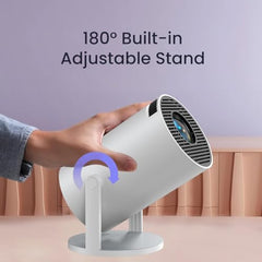 Portronics Beem 450 Smart LED Projector with 1080p Full HD Resolution, Built-in Streaming Apps (Netflix, Prime Video, Hotstar), 4000 Lumens, Screen Mirroring, 3 Watt Speaker, Bluetooth, Wi-Fi (White)