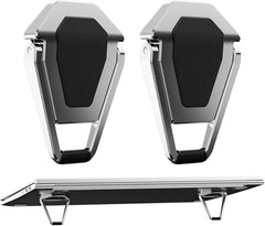 GadgetBite Laptop Mini Stand Premium Metal | Portable Invisible Laptop Riser for Desk, Bed & Table | Ergonomic Cooling Support for 12–20 Inch Laptops Silver (1 Pair)