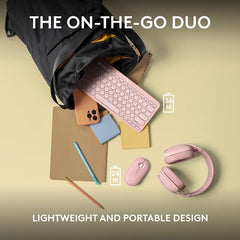 Logitech Pebble 2 Combo, Wireless Keyboard and Mouse, Quiet and Portable, Customisable, Logi Bolt, Bluetooth, Easy-Switch for Windows, macOS, iPadOS, Chrome -
