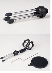 Syga Mic Plug & Play with Tripod Stand & Pop Filter for iMac PC Laptop Desktop Windows Computer