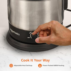 Amazon Basics Multi-Kettle Steamer 1.2L | Adjustable Power Modes 600 W | 7 - Egg Tray, Idli Tray, Iron Grill And Steamer | SS 201 Steel | Automatic Overheat Protection | Multipurpose Kettle