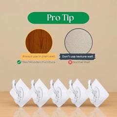 Shivstor 15 Pack Self Adhesive WallHook Heavy DutyHook for Hanging Without Drilling Transparent Nail Free StickyHook Strong Wall Hanger Set of 15 FlowerHook for Kitchen Bathroom Home Storage