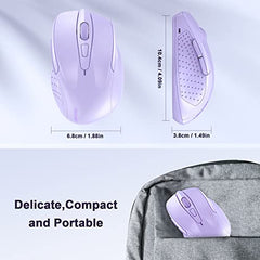TECKNET Wireless Mouse, 2.4G Ergonomic Computer Mouse, 2600 DPI, Green