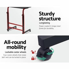 TECHNOVIBES Foldable Study Table/Bed Table/Foldable and Portable Wooden/Writing Desk for Office/Home/School (Wooden with Black Leg)