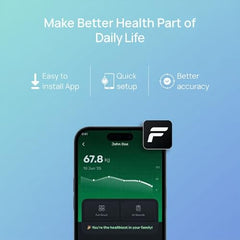 FITTR SENSE Smart Scale Pro, Tracks 50+ Health Metrics, Body Composition, Heart Rate, Body Fat Analysis and More, Auto Identifies User, Seamless FITTR App Sync, Black