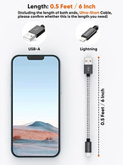 CableCreation Lightning to USB Data Sync Cable [MFi Certified] 0.5 FT
