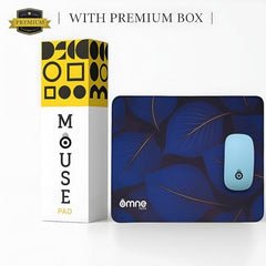 omne TECH Mousepad for Desk | Smooth Waterproof Surface, Anti-Slip Rubber Base, Durable & Comfortable Mouse Pad for Office, Laptop & Computer (Abstract Leaf Patten)
