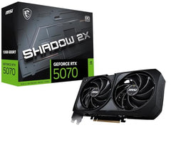 MSI GeForce RTX 5070 12G Shadow 2X OC Graphic Card - NVIDIA GeForce RTX 5070 GPU, 12GB GDDR7 192-bit Memory, 28 Gbps, PCI Express Gen 5 Interface, Upto 2542 MHz, TORX Fan 5.0