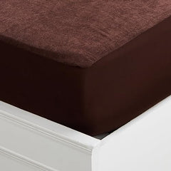 Amazon Brand - Solimo Water Resistant Polyester Mattress Protector, Single Bed Size (72x36 inch), Coffee