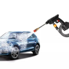 (Double Battery) Cordless Portable Wireless Pressure Washer Gun 48V 12000mAh High Pressure Water Gun for Car Wash & Bikes Cleaning with Adjustable Nozzles & 5M Hose Pipe