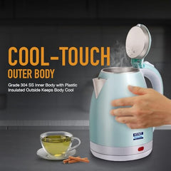 KENT Bliss Electric Kettle | 1500W Power & 1.5L Capacity | Cool Touch Exterior Body & SS 304 Inner Body | 5 Minutes Fast Boiling | Overheat & Dry Boiling Protection | LED Light Switch | Auto Shut-OFF