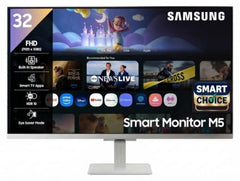 Samsung 27" M5 Smart Monitor with Smart TV Experience (Smartchoice) |FHD 1920 x 1080| Screen Mirroring | IPS Pane l TV Plus| Speakers | Adaptive Sound | Wi-Fi | HDMI |Bluetooth| LS27FM500EWXXL | Black