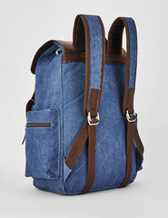 FUR JADEN Eco Friendly Travel 4 Compartment Laptop Backpack Made of Water Resistant Sustainable Canvas and Vegan Leather for Unisex for Travel Hiking Work (Coffee)