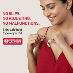 Sirona Body & Clothing Tape | Double-Sided Fashion Tape for Women - 50 Pieces | Transparent Tape for Deep Neck, Strapless, Off-Shoulder | Medical-Grade Adhesive | Sweat-Proof | Works on All Fabrics