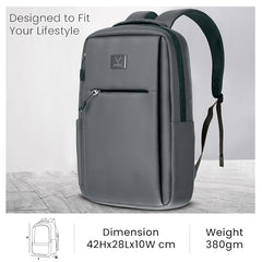 REDHORNS Waterproof 15.6-Inch Laptop Backpack for Unisex Travel Laptop Bag For Office Bag School Bag College Bag Business Bag - Black