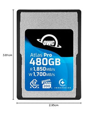 OWC 240GB Atlas Pro High Performance Cfexpress 4.0 Type A Memory Card Professional Grade, up to 1850MB/s Read and 1700MB/s Write Speed