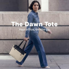 MOKOBARA Dawn Tote 19L Laptop Bag 14 Inch Office Travel Handbag Off White