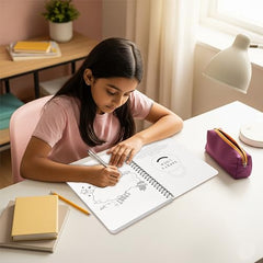YOUVA Navneet|Spiral Long Book For Students And Executives|Spiral Bound With Safety Lock|A4 Size -21 X 29.7 Cm|Single Line|400 Pages|Pack Of 1